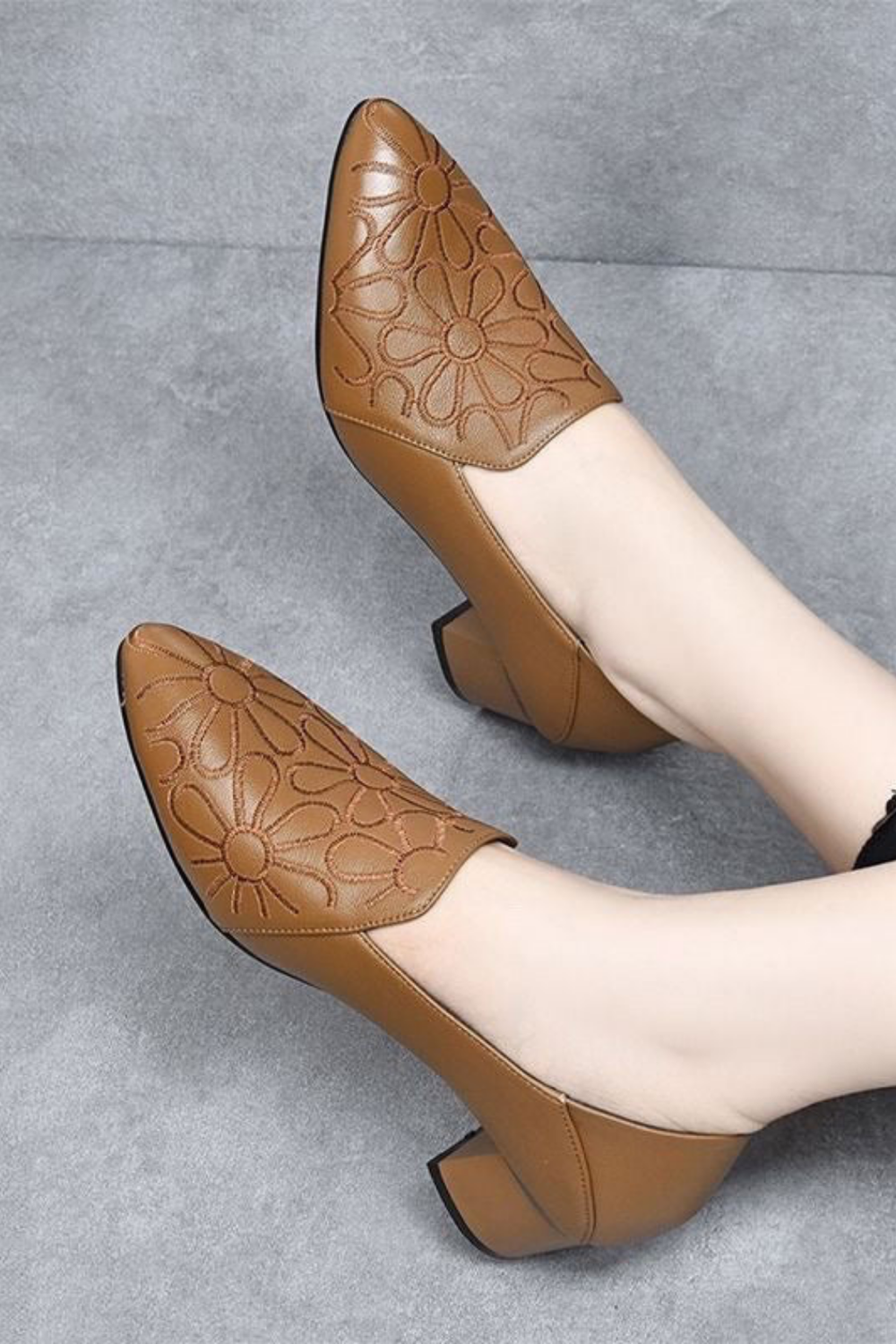 Marlene Pumps aus veganem Leder | Braun