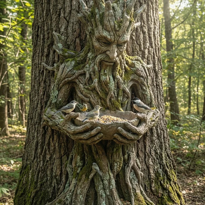 NatureHold – Eine in Einen Baum Integrierte Skulptur Zur Vogelfütterung