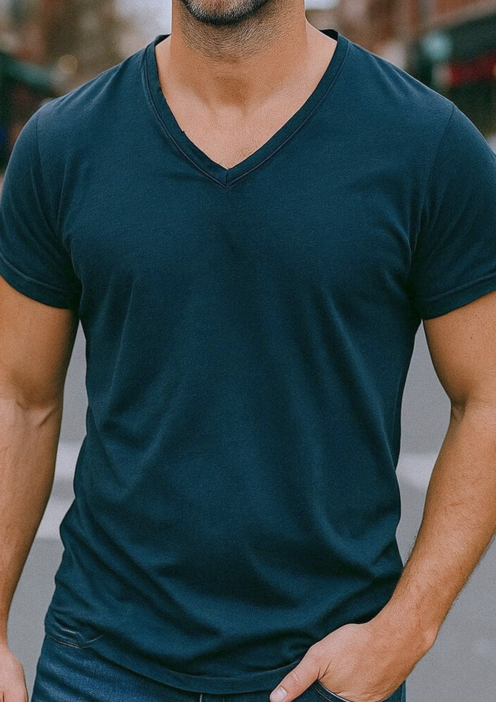 Jadrien Sunspel T-Shirt aus Bio-Baumwolle | Blau