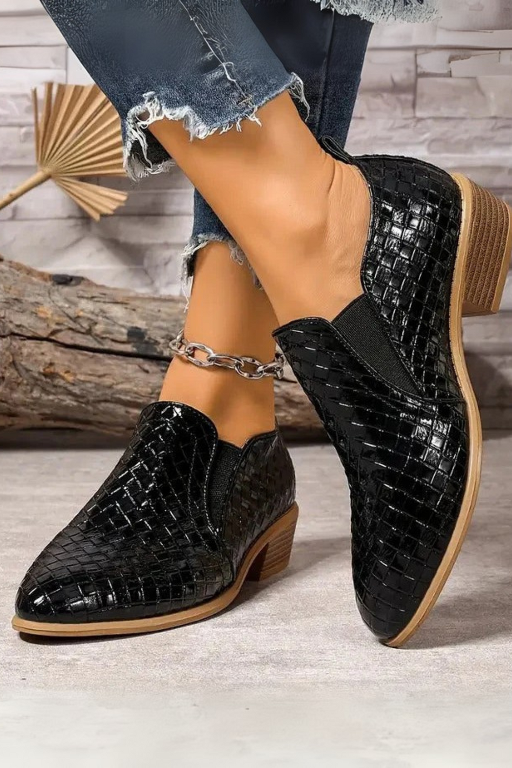 Xandra Orthopädische Oxford-Schuhe aus Leder | Schwarz