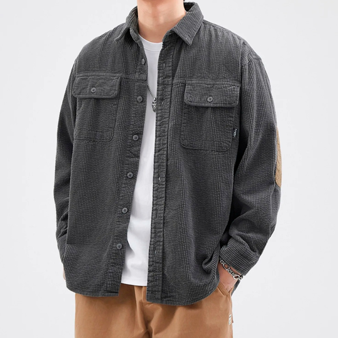 Karl | Herren Redwood Corduroy Hemd mit feiner Linienführung