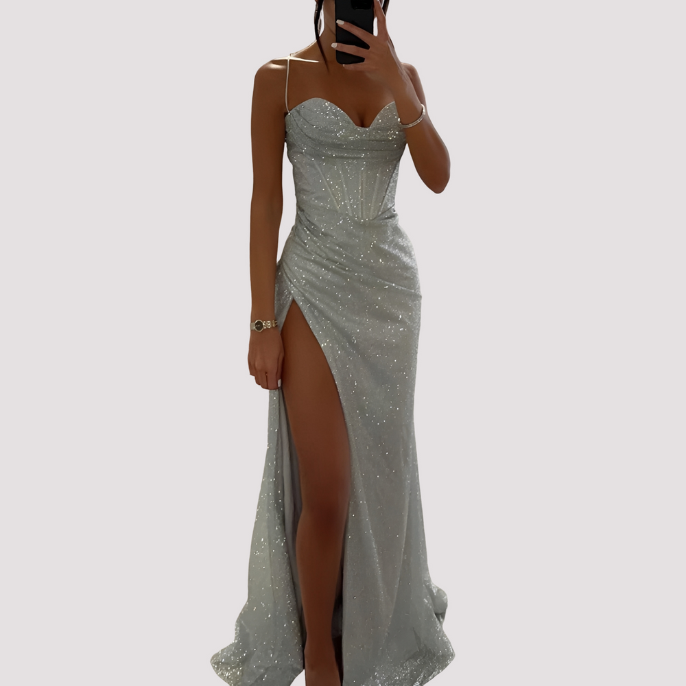Bonnie - Elegantes Maxikleid mit Schlitz