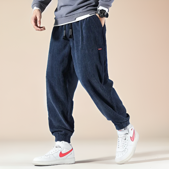Theo | Oslo Cordhose Sweatpants für stilbewusste Herren