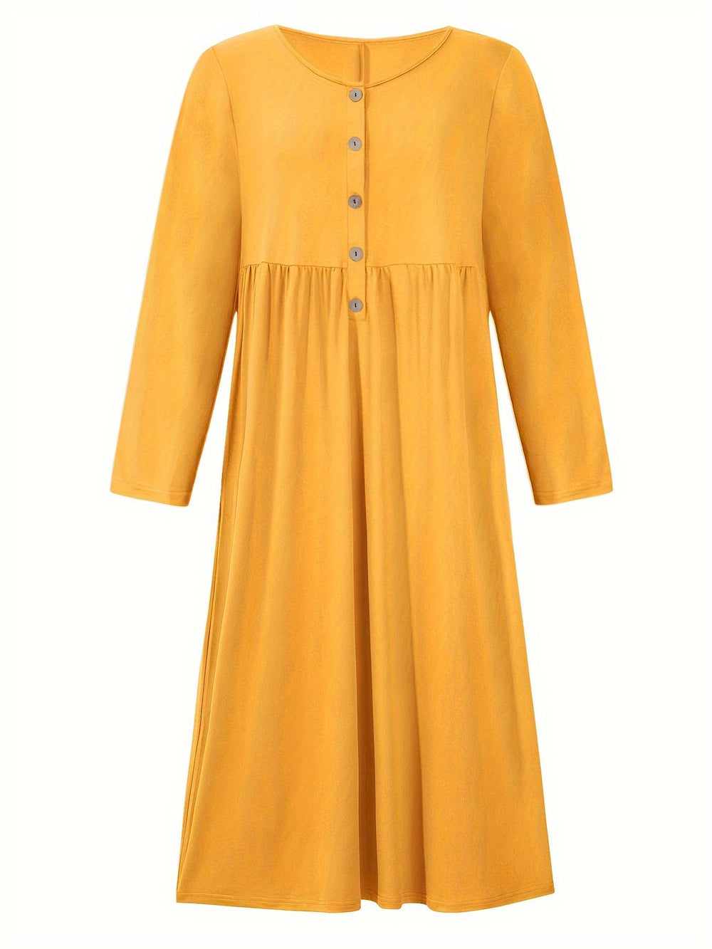 Imethma - Langärmliges Kleid Mit Knöpfen