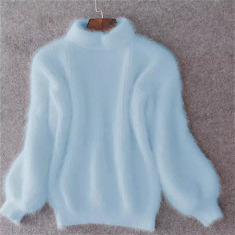 Amarie | Vintage-Angorapullover: Locker gestrickt und einfarbig