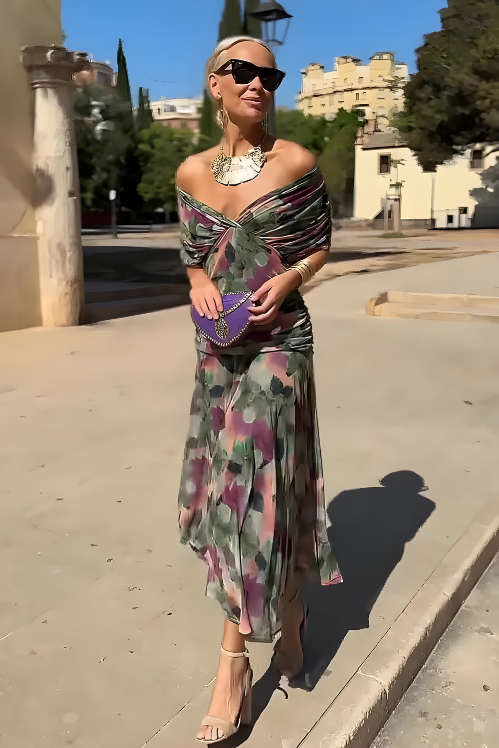 Selma | Blumenprint-Kleid der Leichtigkeit