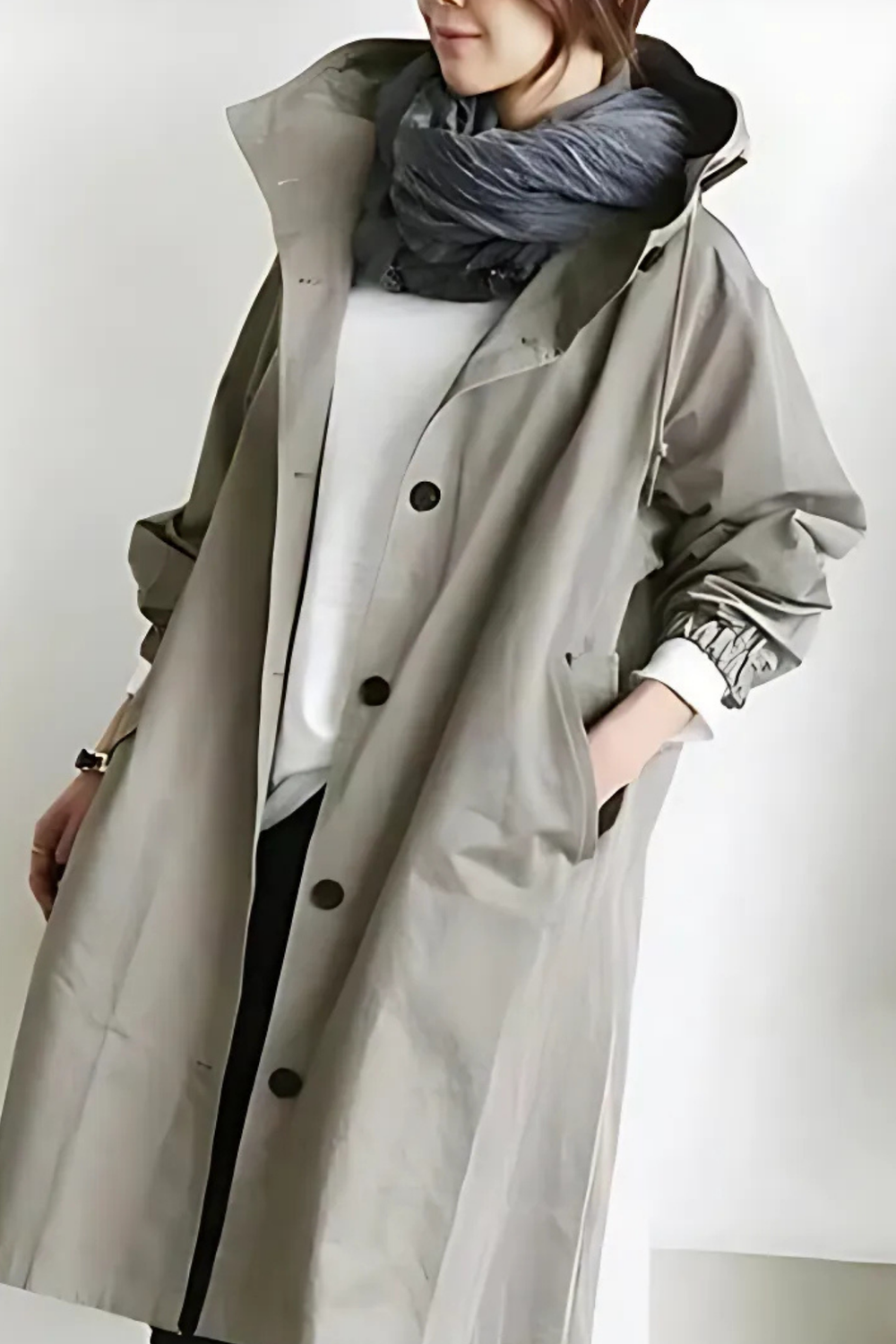 Dolly Stilvoller Trenchcoat | Hellgrau