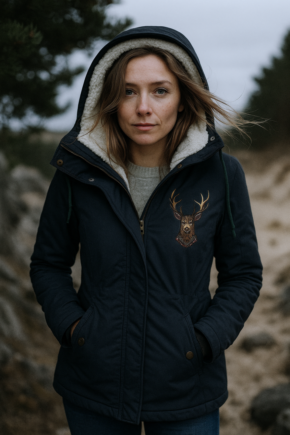 Andrea Gepolsterte Komfortjacke | Blau