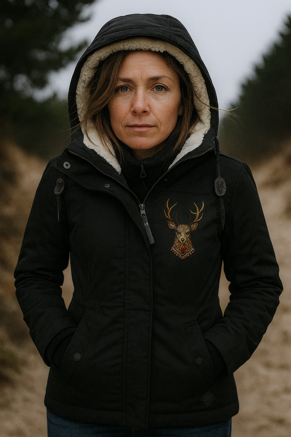Andrea Gepolsterte Komfortjacke | Schwarz