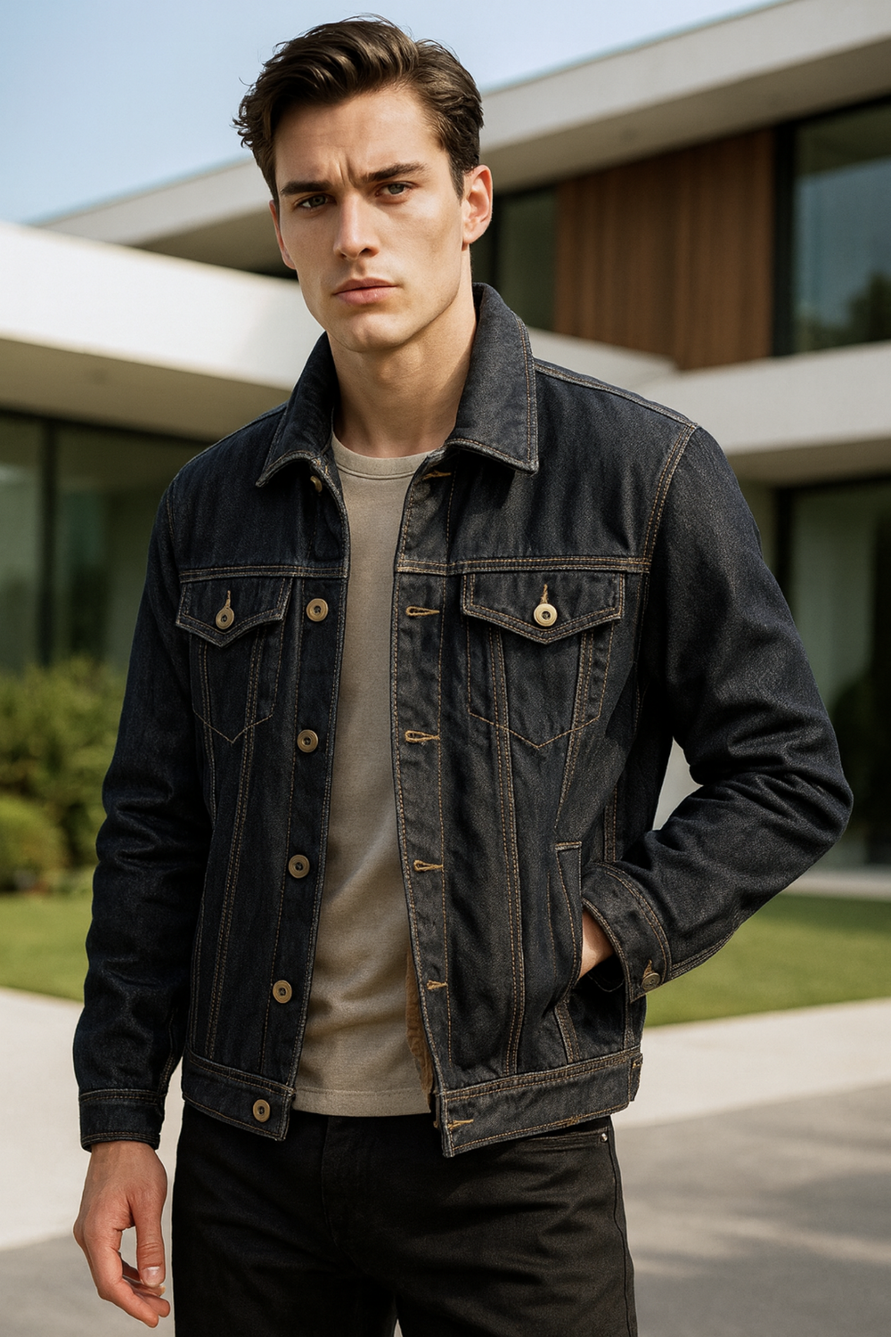 Tobias | Stylische Herren Jeansjacke im modernen Schnitt