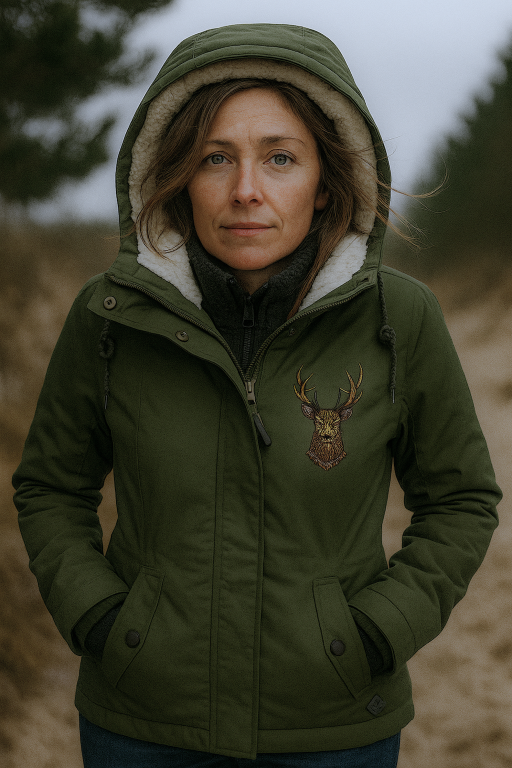 Andrea Gepolsterte Komfortjacke | Grün