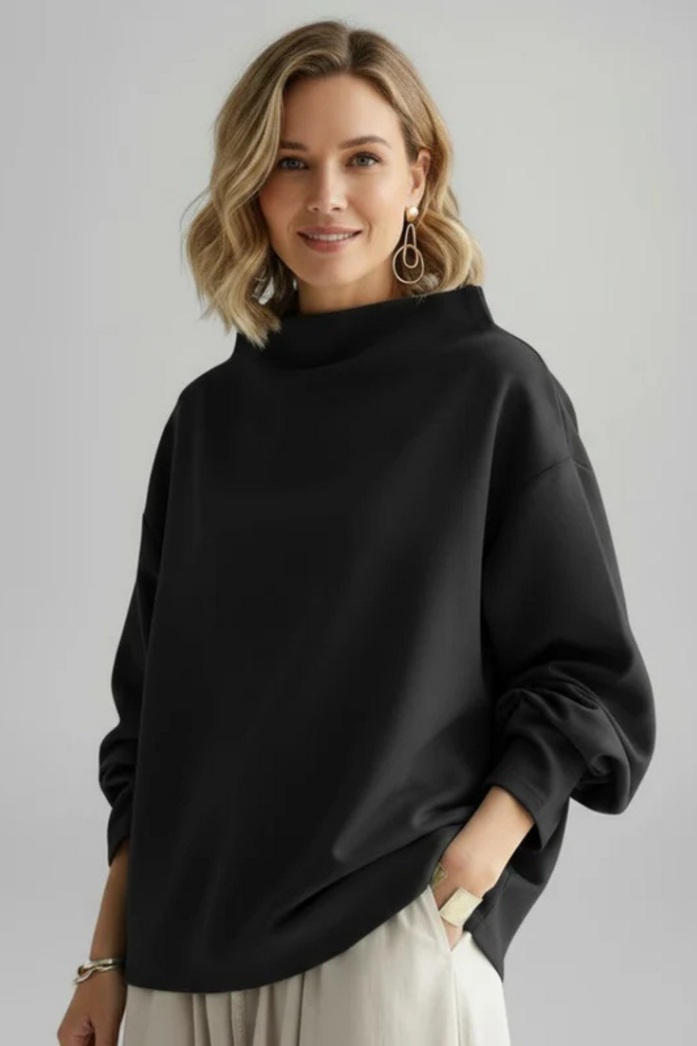Marga Elegante Bluse | Schwarz