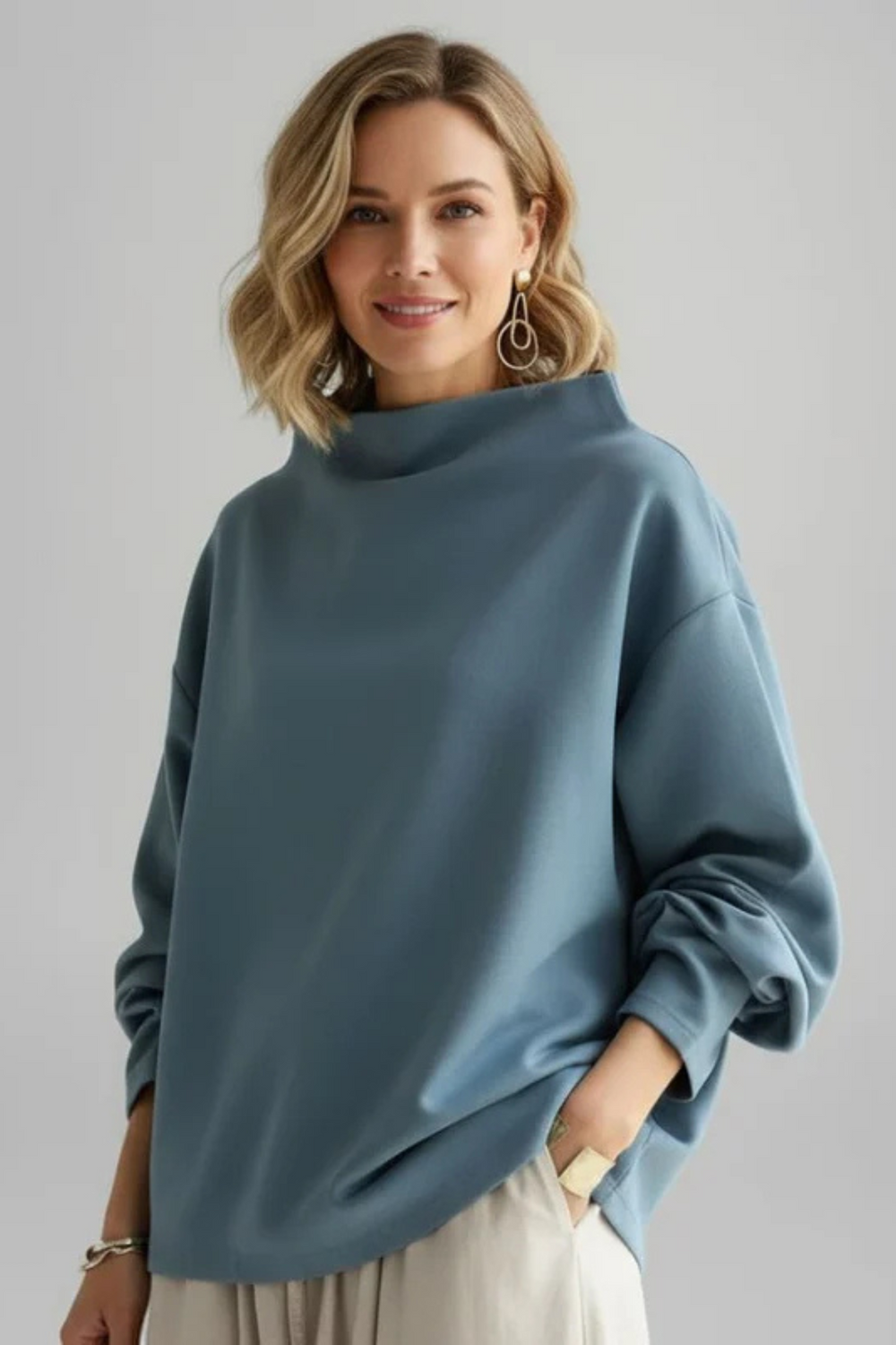 Marga Elegante Bluse | Blau