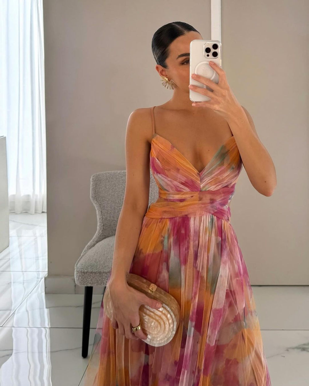 Giselle - Fesselndes Floral-Maxikleid