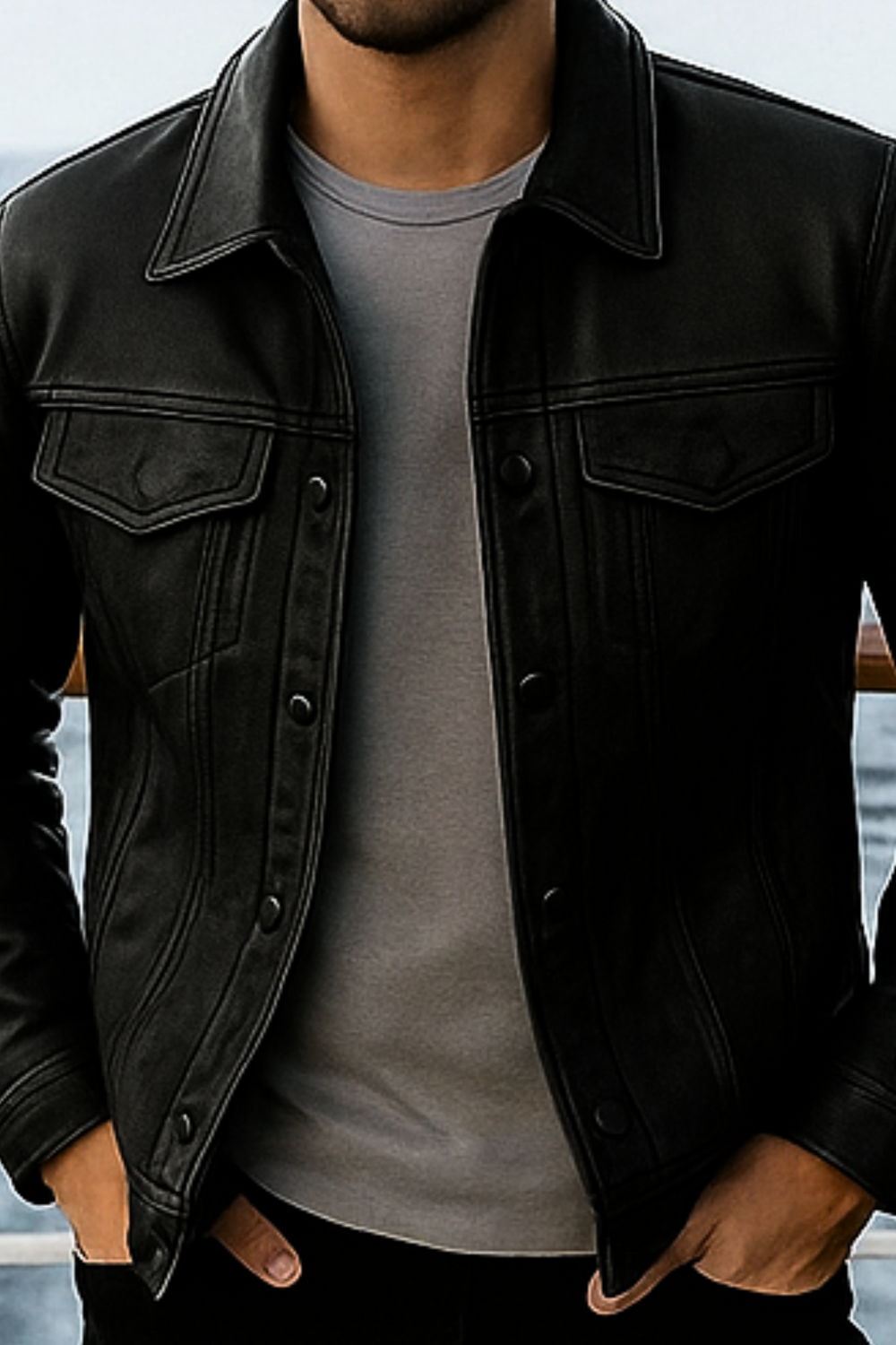 Robin Rider Lederjacke | Schwarz