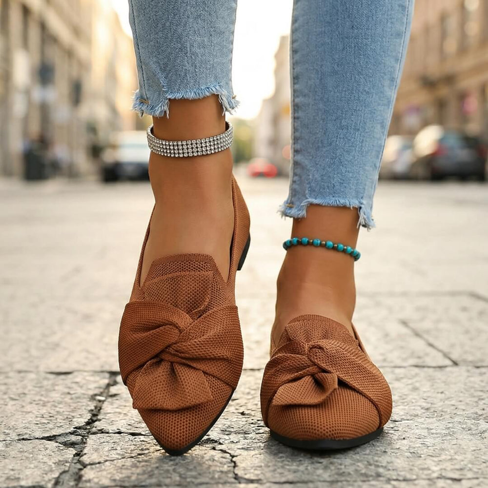 Kavira | Damen Strick-Loafers – Gestrickte Loafer Komfort