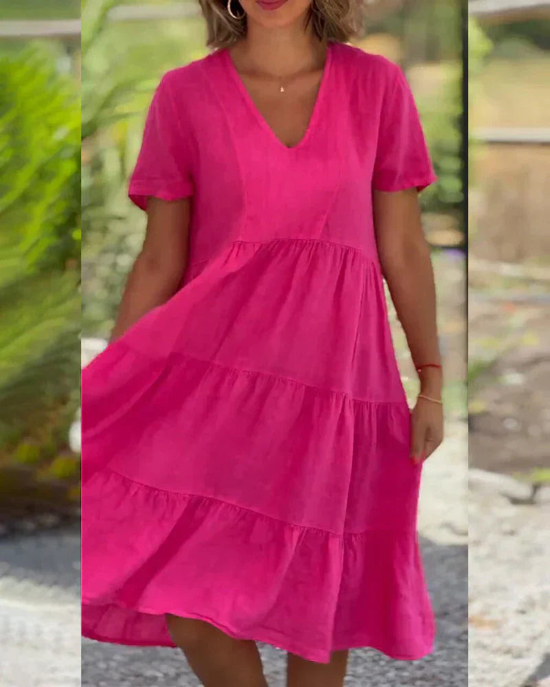 Bexley - Lässiges Sommer V-Ausschnitt Kleid