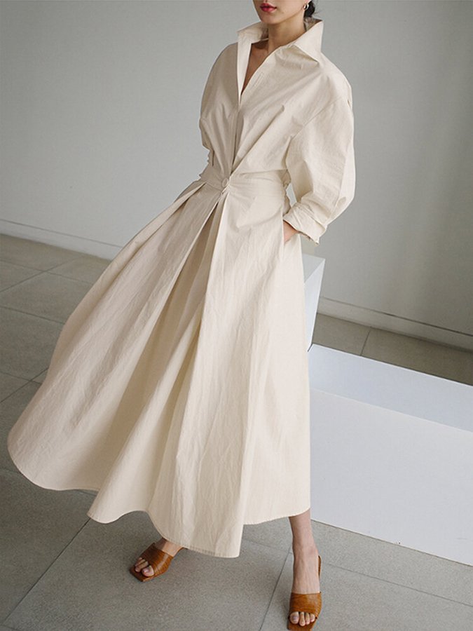 Priyanka – Elegantes Maxikleid Mit Langen Ärmeln
