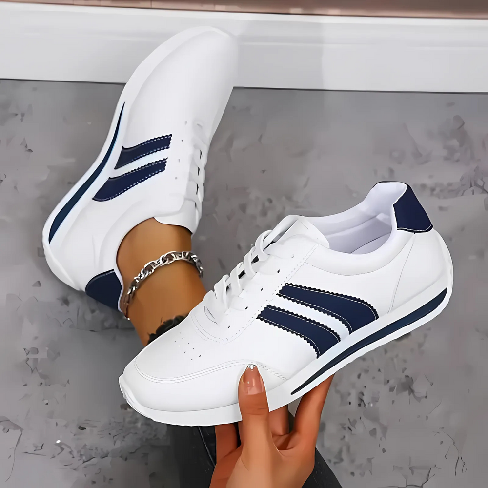 Lettie Handgefertigte Damen-Sneaker aus Leder | Blau