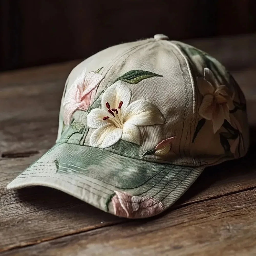 Virinia – Mütze Mit Blumen Stickerei