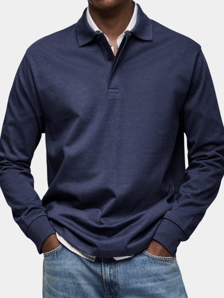 Felix | Luxus Langarm-Poloshirt