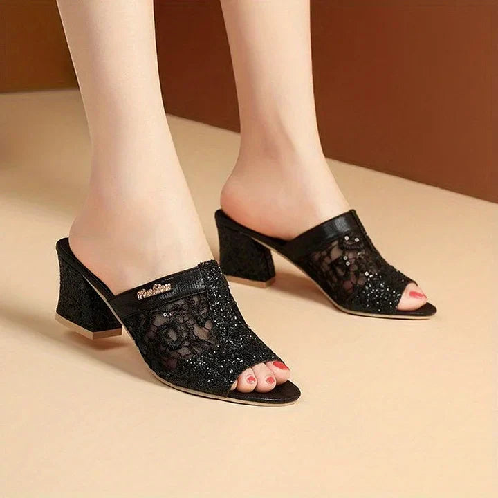 Kerli – Verzierte Sandalen Mit Glitzerpailletten