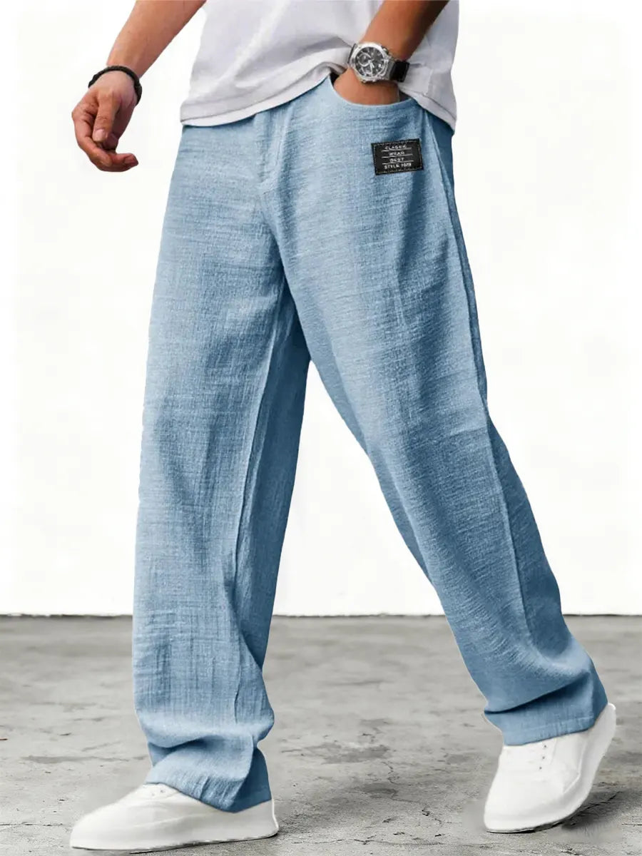 Lushan - Weite Leinen Hose