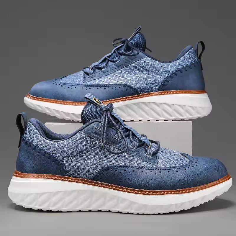 Marco | Herren Brogue Leder Sneaker Elegant Klassisch