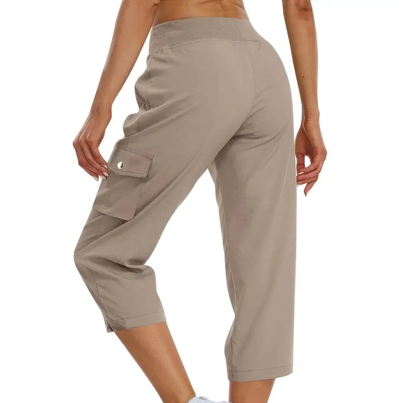 Mileni - Bequeme Caprihose Mit Hoher Taille Und Praktischen Taschen