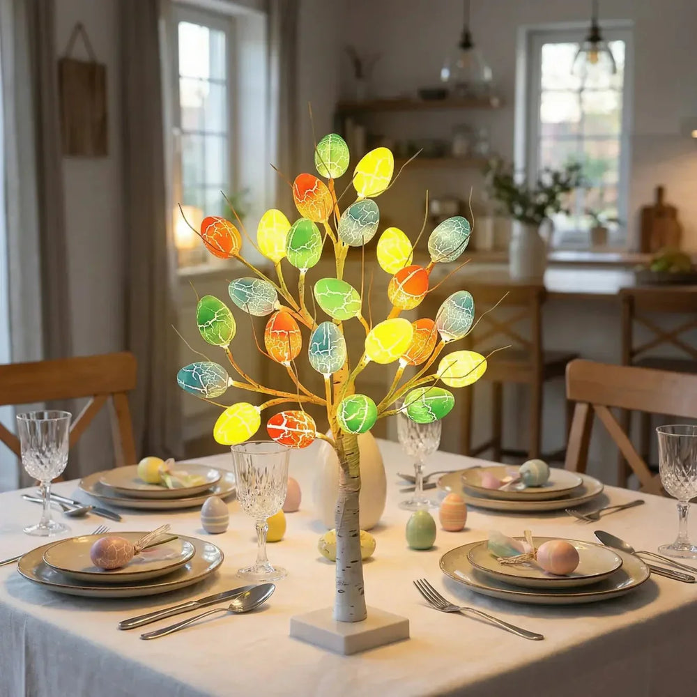 SpringAura - Bunter LED Osterbaum Für Eine Festliche Wohnkultur