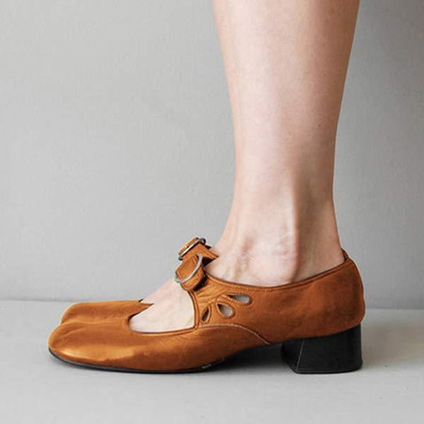 Beatrice | Keilsandalen aus leder mit orthopädische schnalle