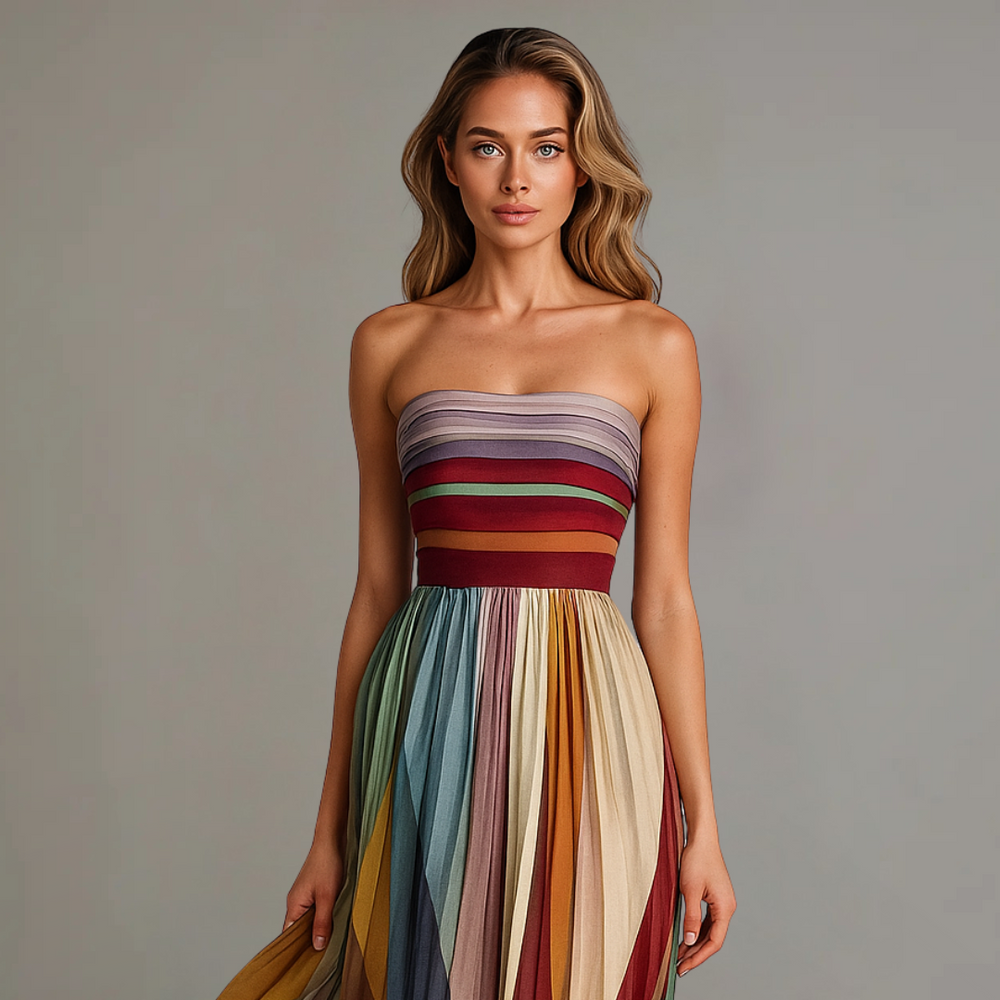 Lässiges Maxikleid für Damen mit kurzen Ärmeln