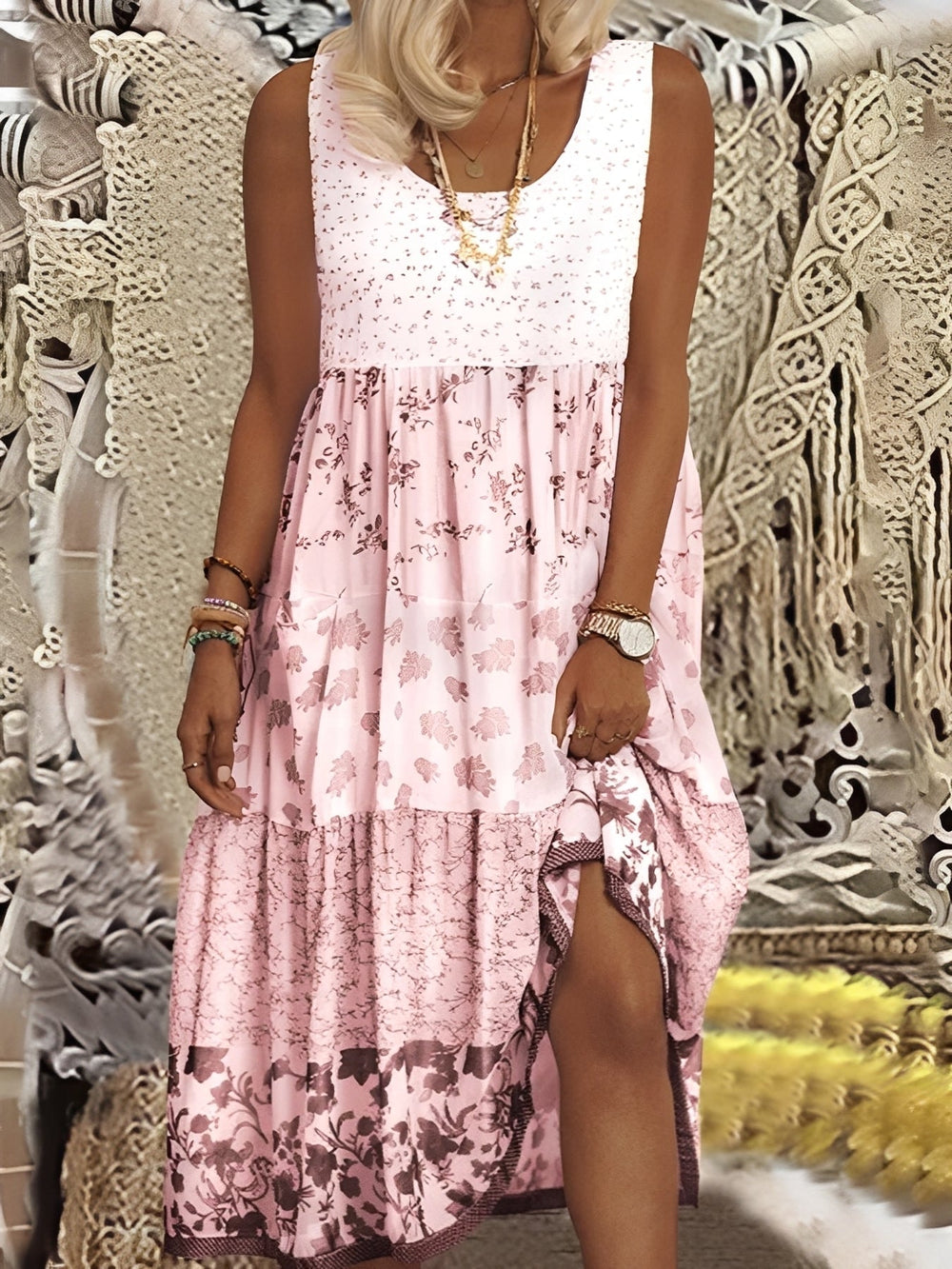 Nancy - Stilvolles Boho-Midikleid