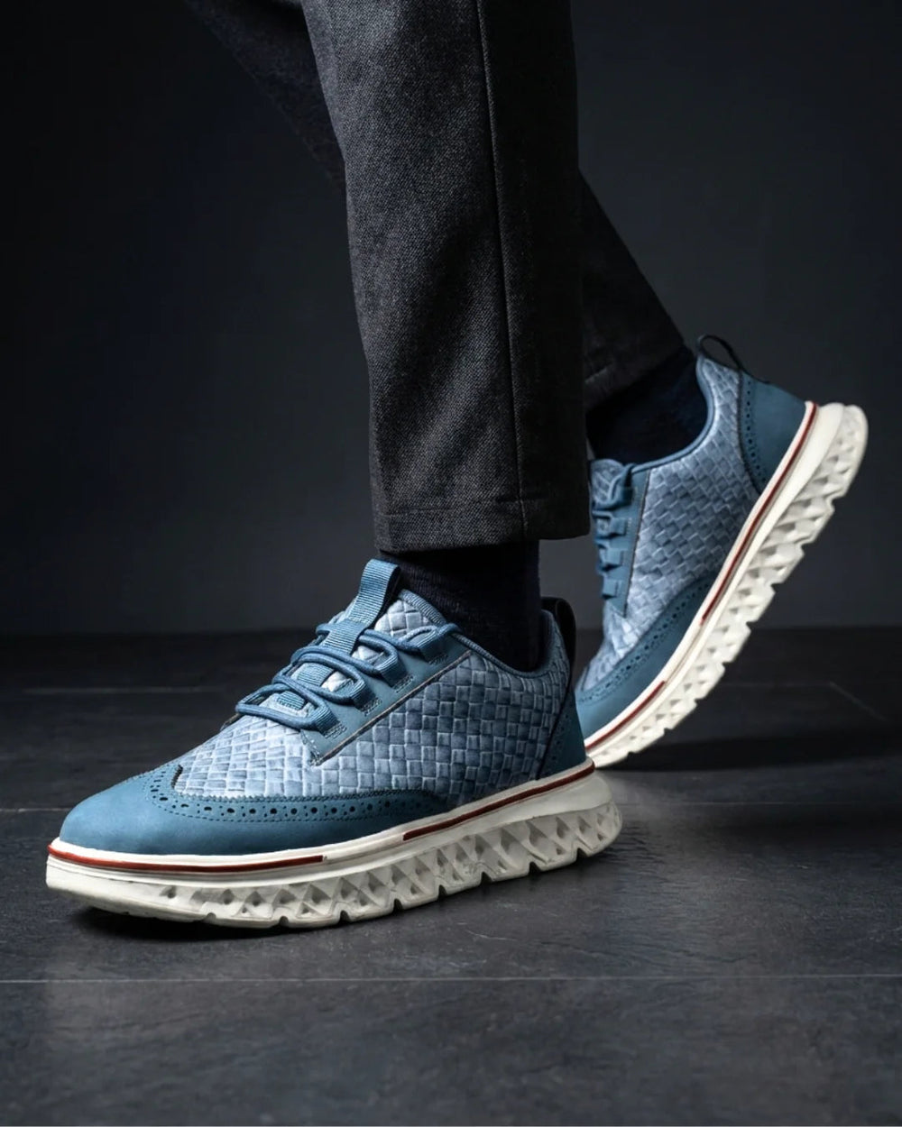 Kremer – Turnschuh Aus Gewebtem Leder Mit Schnürung