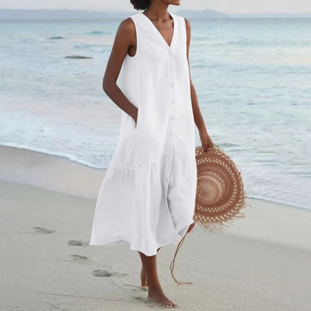 Lena - Premium-Kleid mit V-Ausschnitt