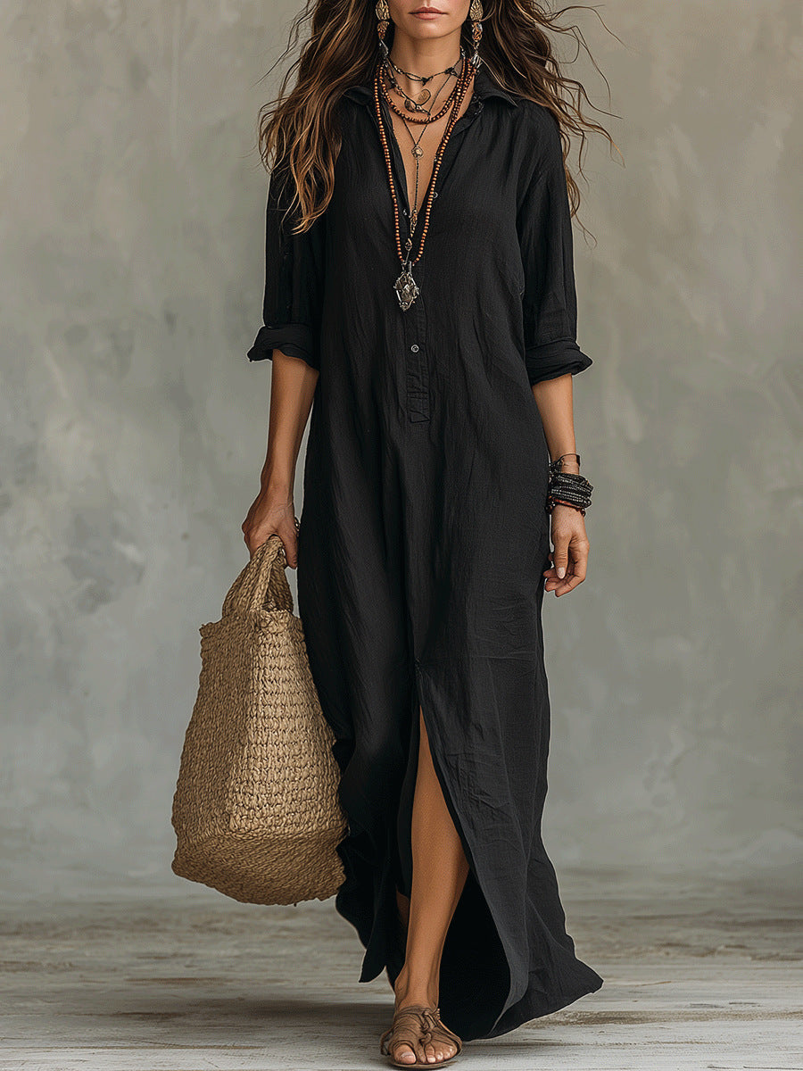 Blythe - Luftiges Leinen-Maxikleid