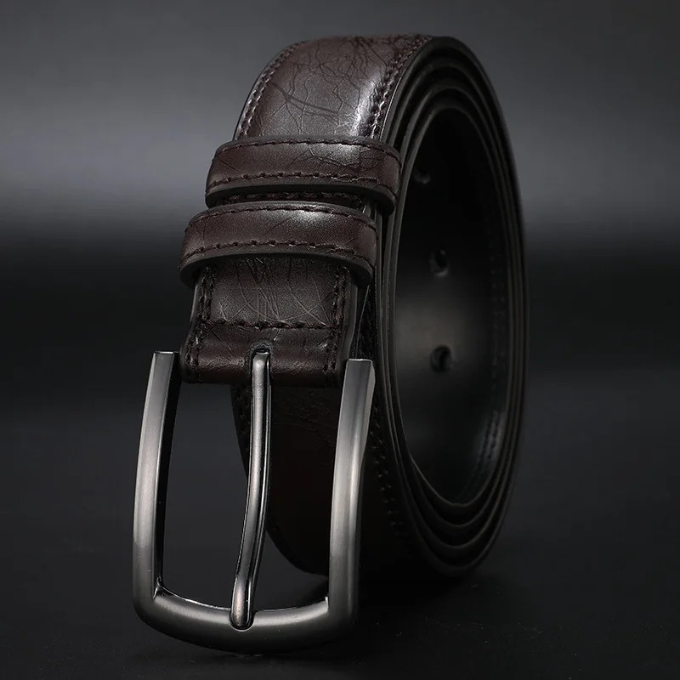 Georg | Ashford Ledergürtel Gunmetal in klarer Silhouette