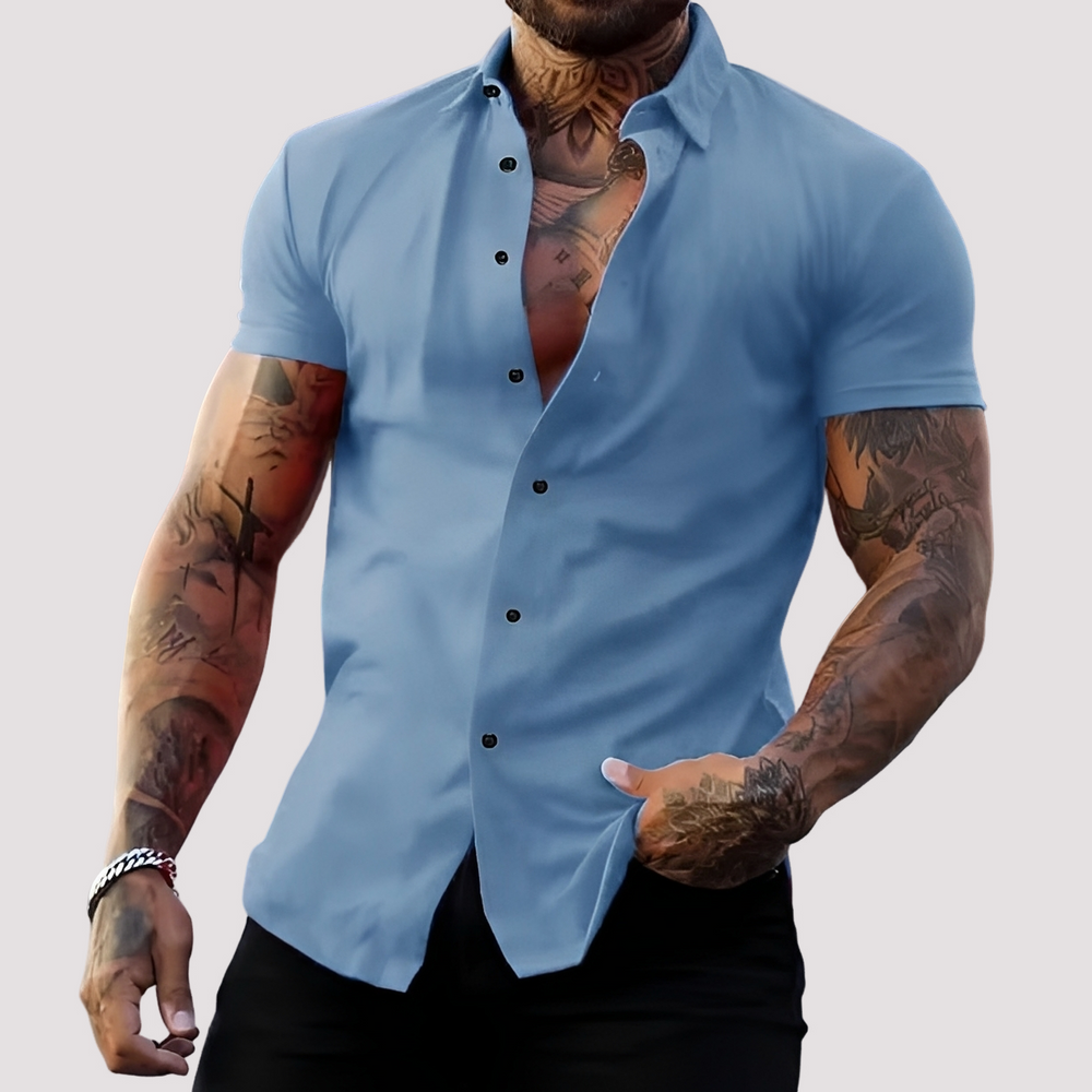 Oscar - Kurzärmeliges Hemd in Slim-Fit-Passform für Herren