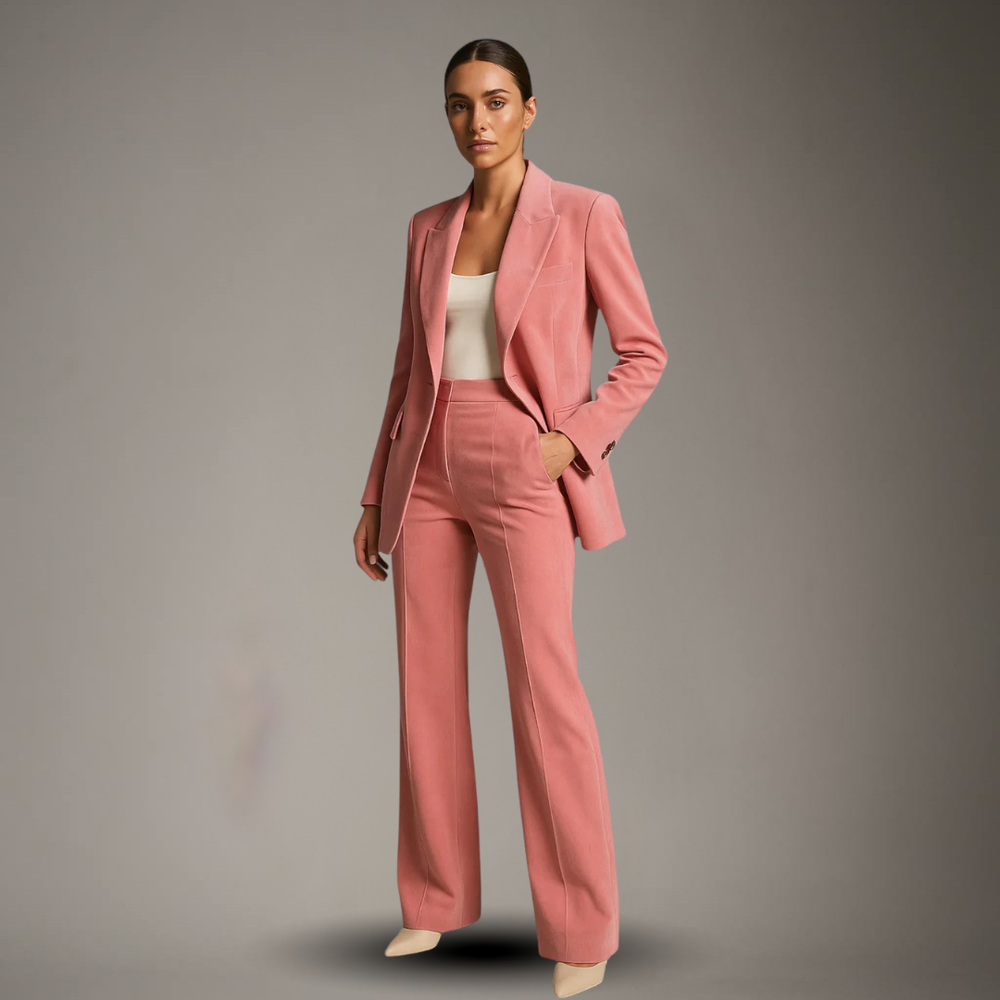 Hosenanzug Damen Zweiteilig Blazer Hose