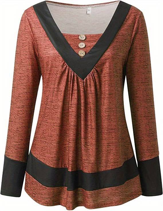 Umangi - Langarm-T-Shirt Mit Knopf