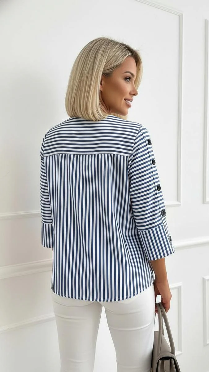 Eleesa – Bequeme Gestreifte Bluse