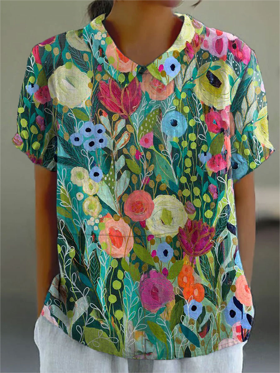 Daisy | Aquarell Floral Shirt
