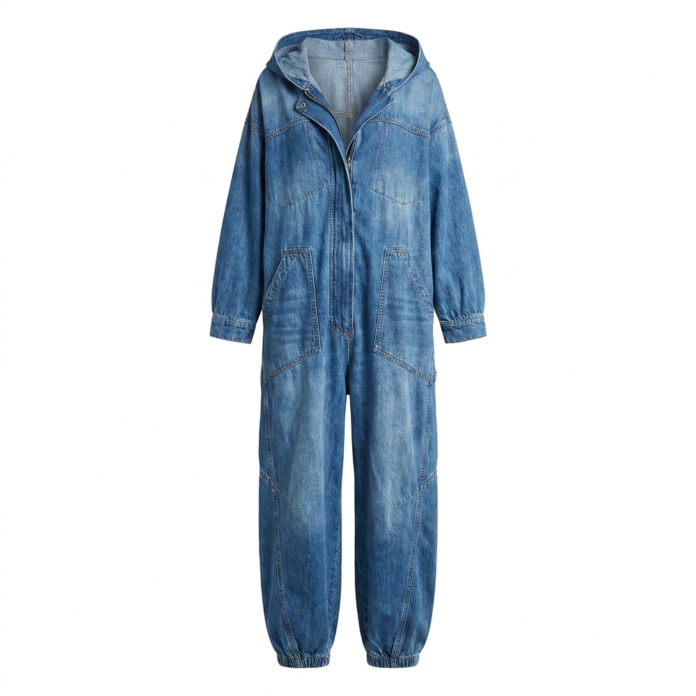 Estielle - Jeans Overall Mit Kapuze