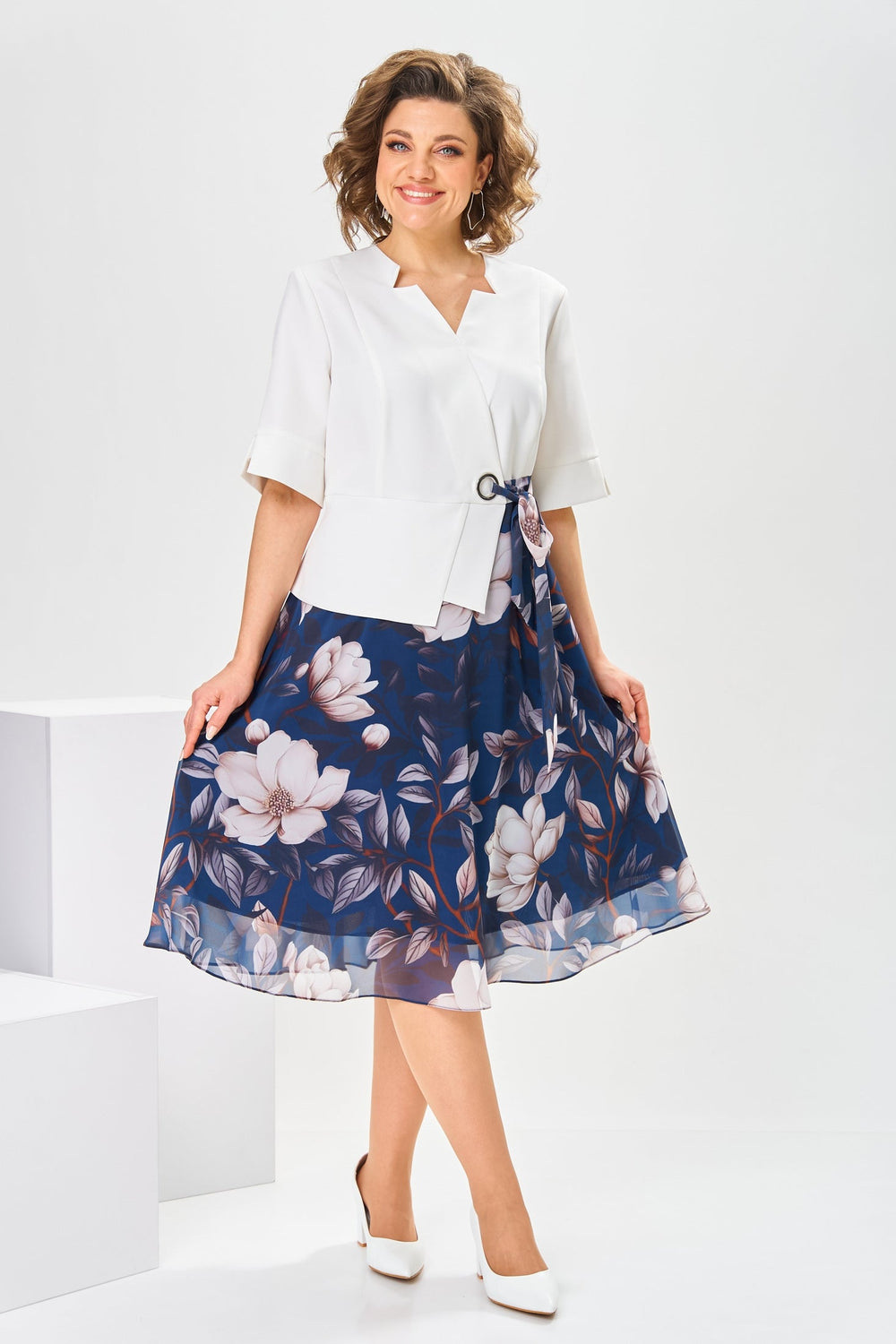 Logan | Premium Kleid aus Baumwolle und Seide