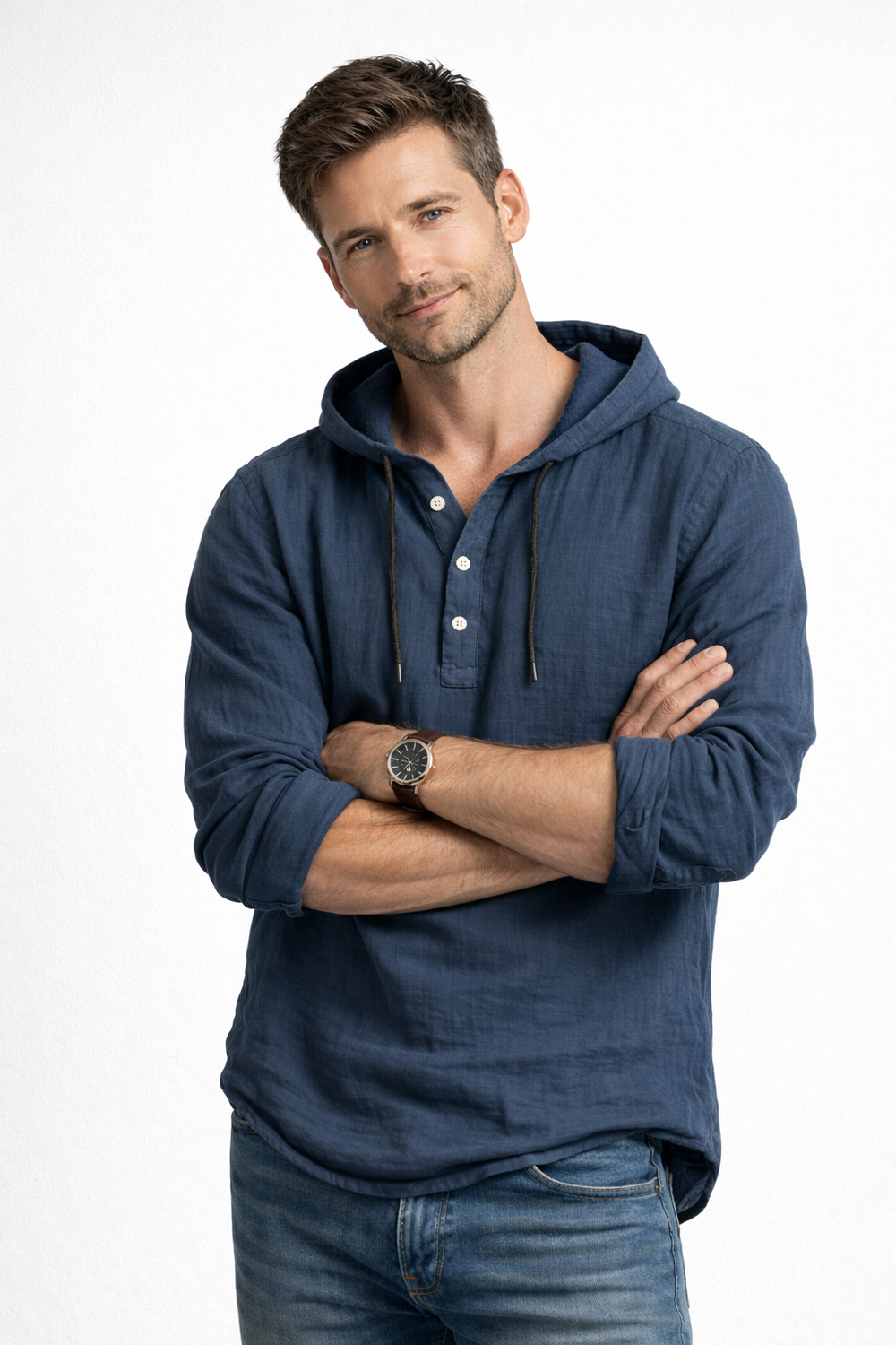Alton - Atmungsaktiver Leinen-Hoodie