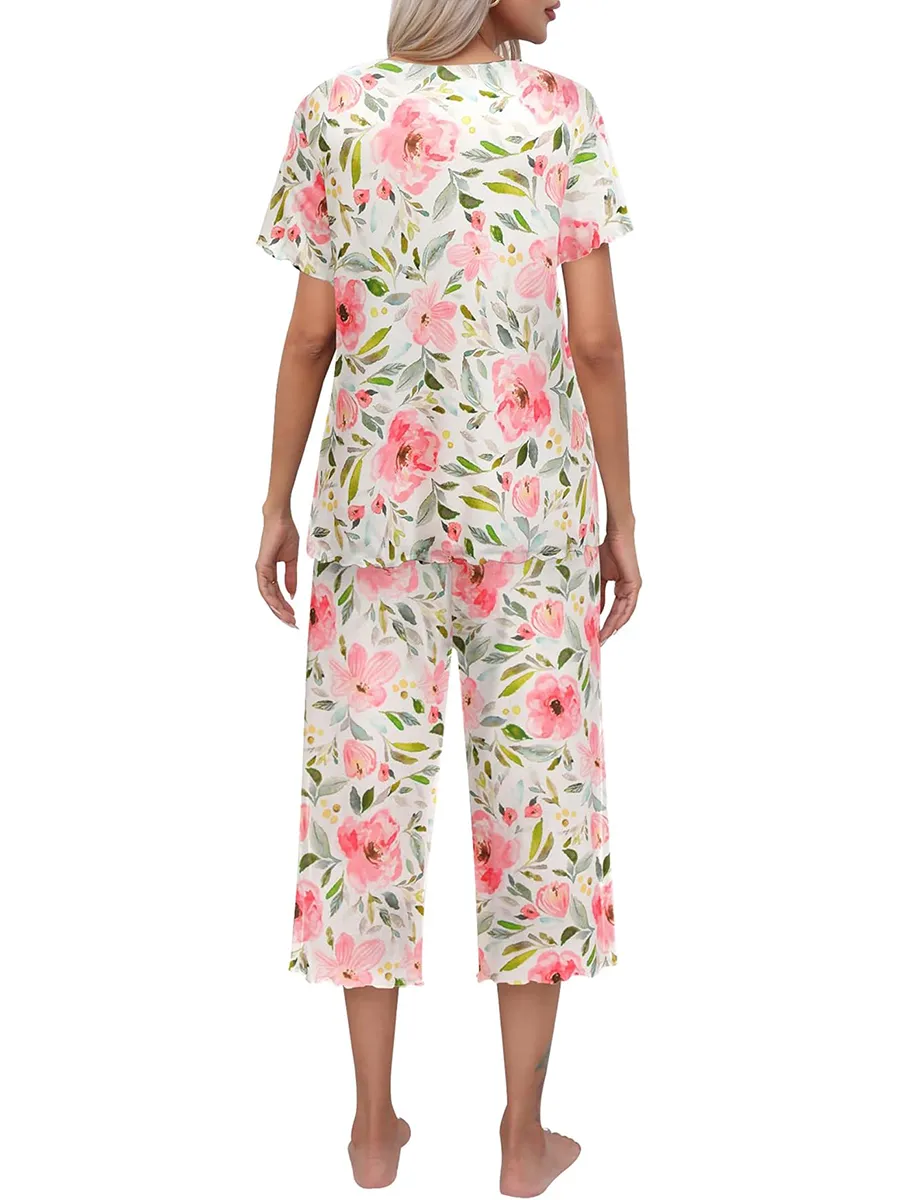 Rashini - Lässiger Pyjama Mit Drucken