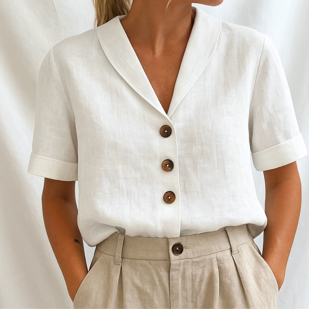Paula | Exklusive Schlichte Bluse Damen