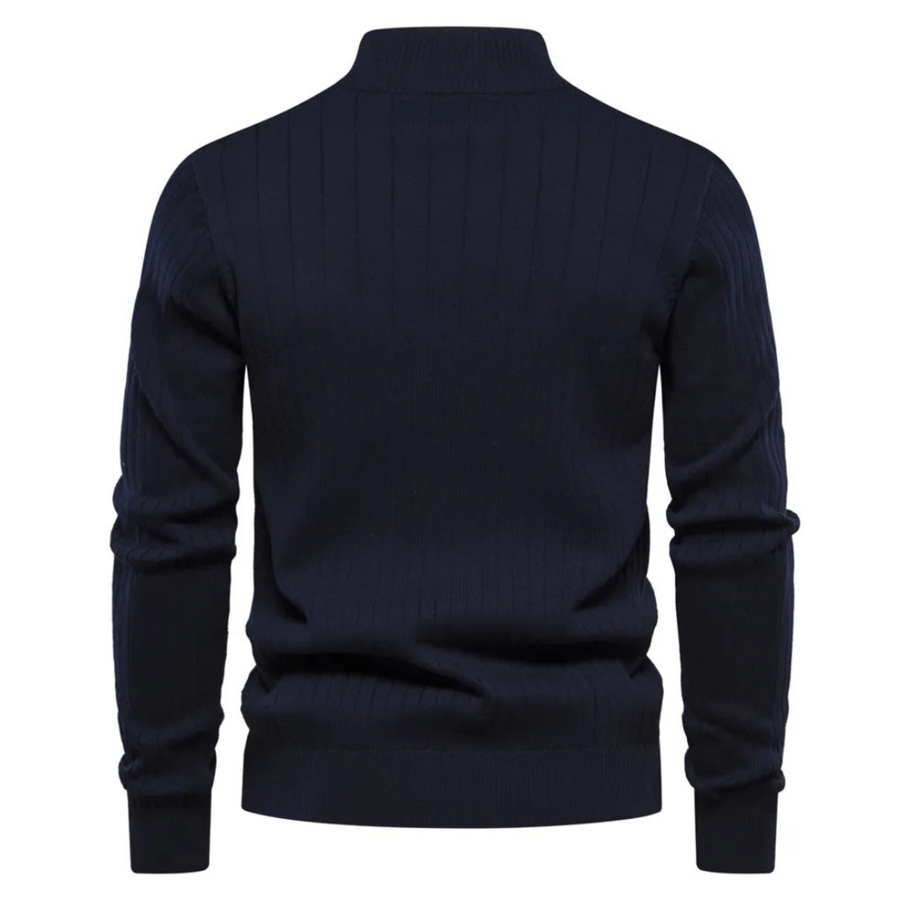 Erik | Herren Frühling Viertelzip Langarm Pullover