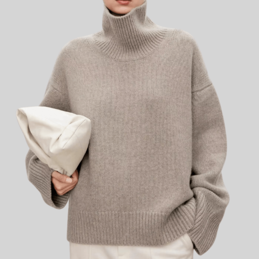 Paula | Eleganter Damenpullover Rollkragen hochwertig