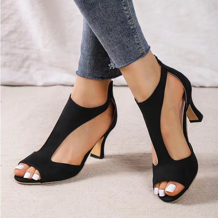 Hinterreißverschluss Fischarme Heelschuhe